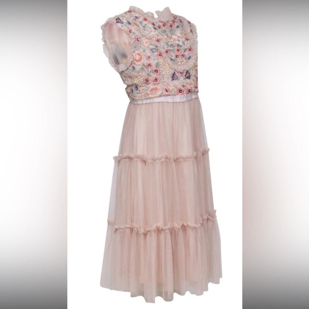 NWT BHLDN Anthropologie Needle & Thread Size 10 embroidered floral Sequin dress